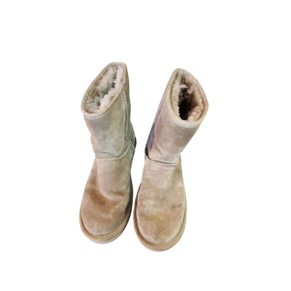 Koolaburra By UGG Womens Tan Mid-Calf Suede Shearling Boots Size 9 - Picture 2 of 9